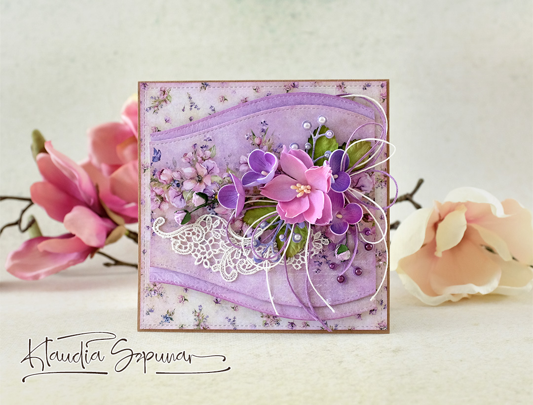 Violet Handgemachte Geburtstagskarte