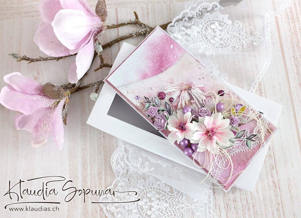 Handgemachte Geburtstagskarte mit Blumen