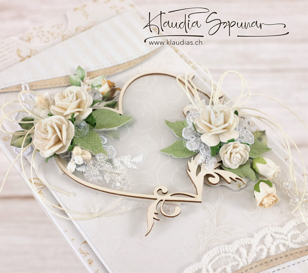 Handgemachte Schokolade-Box-Karte zur Hochzeit